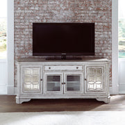 Liberty Furniture Magnolia Manor - Entertainment TV Stand - White - Glass Doors | Meri Furniture