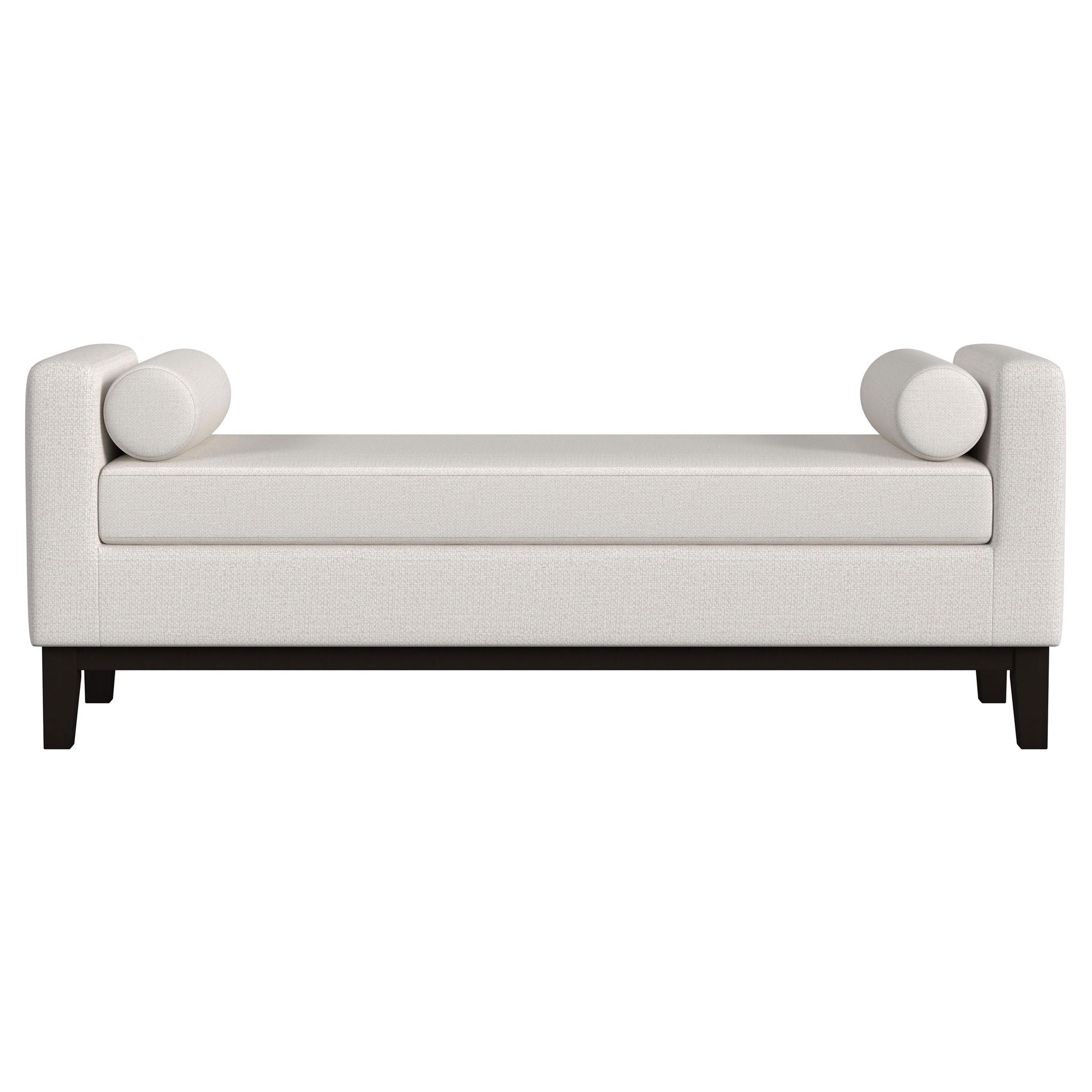 Thomas - Raised Arm Accent Bench - Ivory