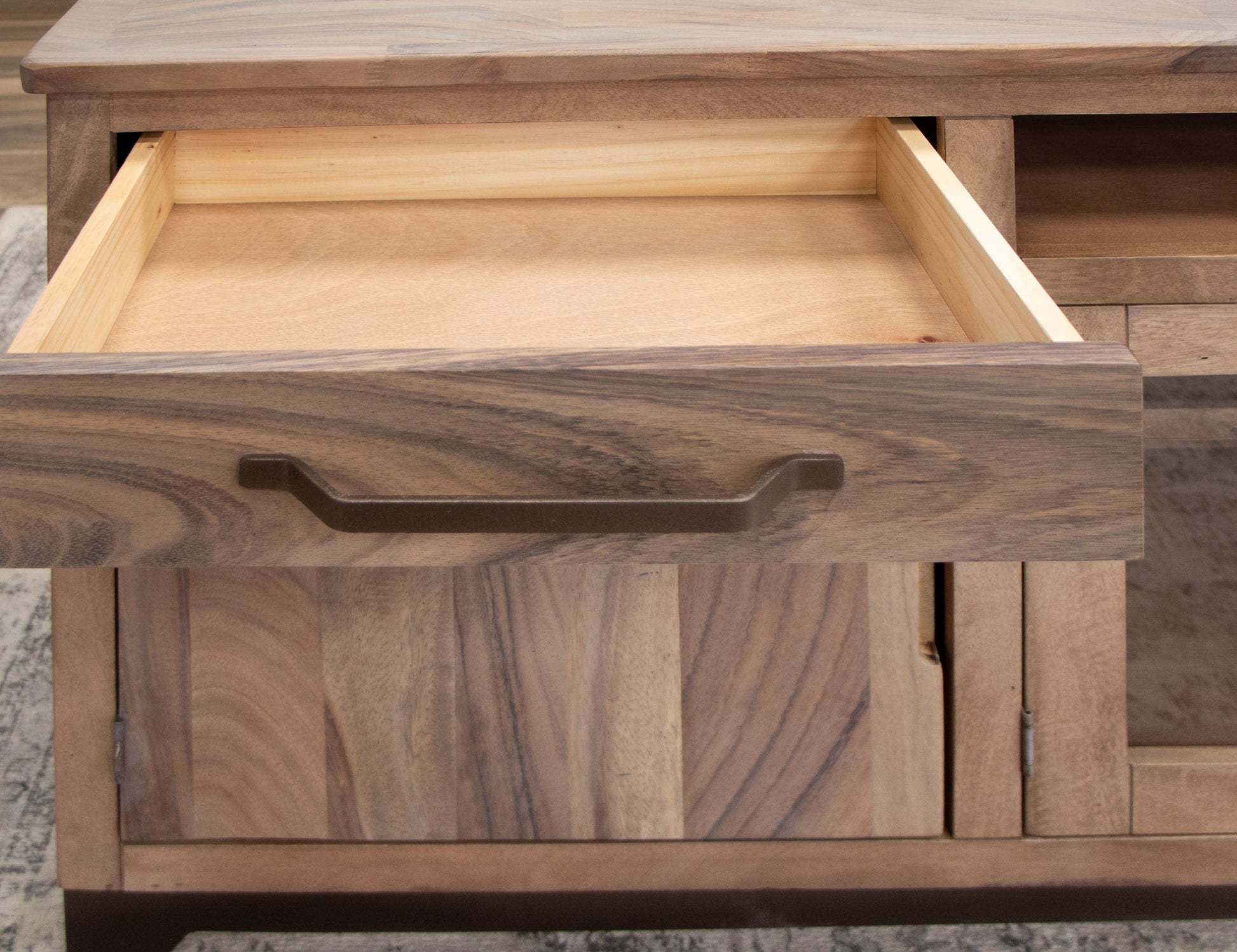 International Furniture Direct Natural Parota - TV Stand | Meri Furniture
