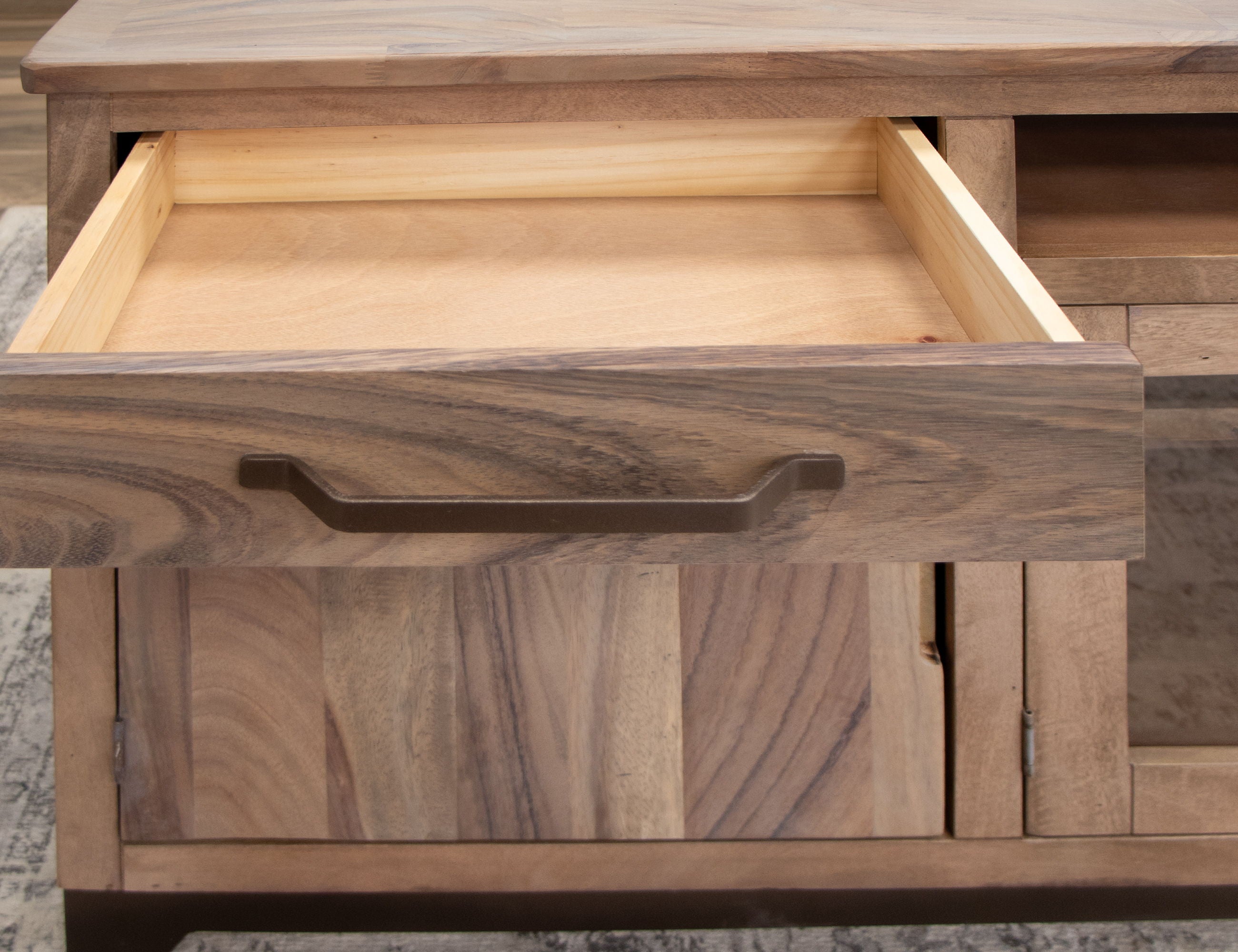 International Furniture Direct Natural Parota - TV Stand | Meri Furniture