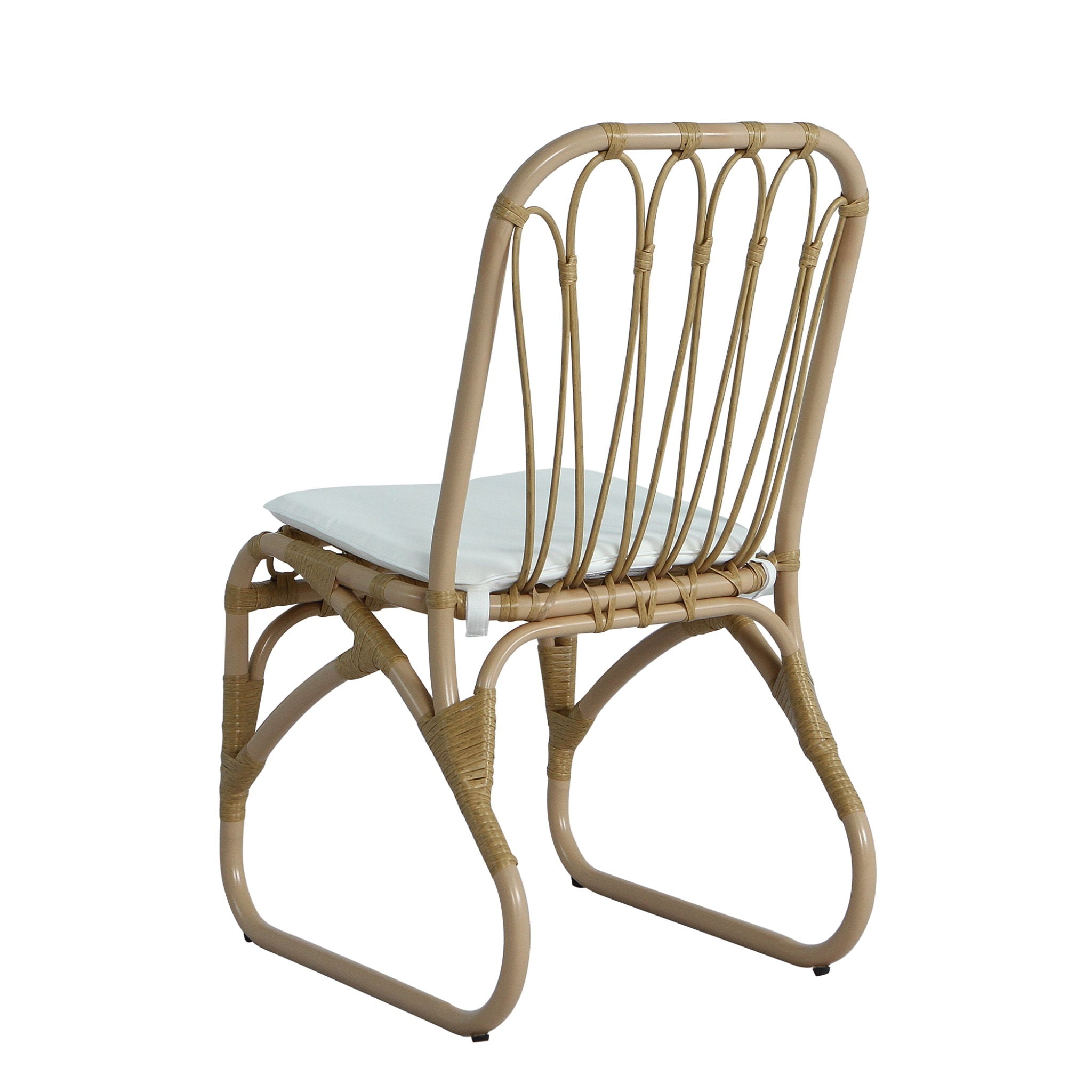 Outdoor Wicker Dining Chairs With Washable Cushion (Set of 2)