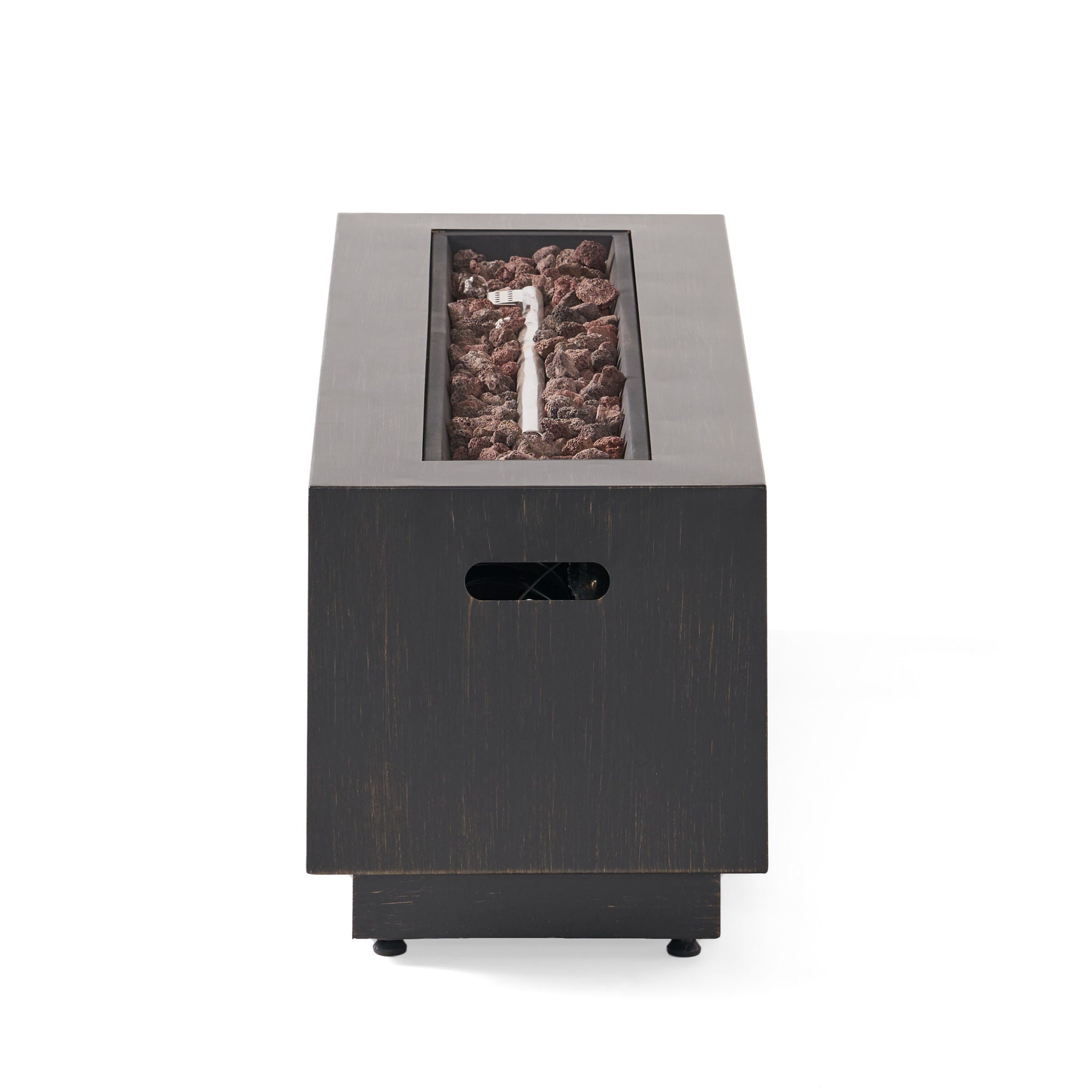 Modern Rectangular Iron Fire Pit 50,000 Btu