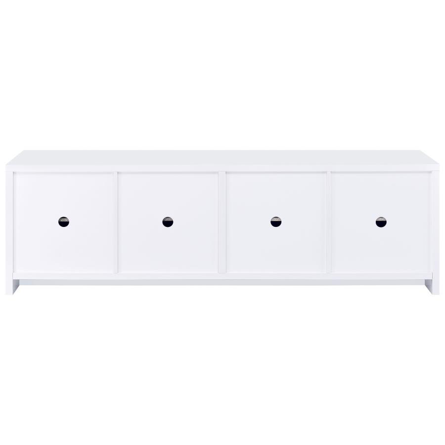 Laughlin - 4 Door Engineered Wood TV Stand - White