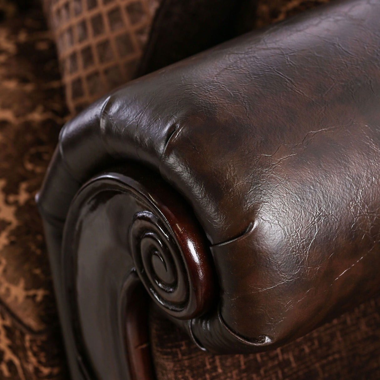 Furniture of America Elpis - Sofa - Brown / Espresso | Meri Furniture