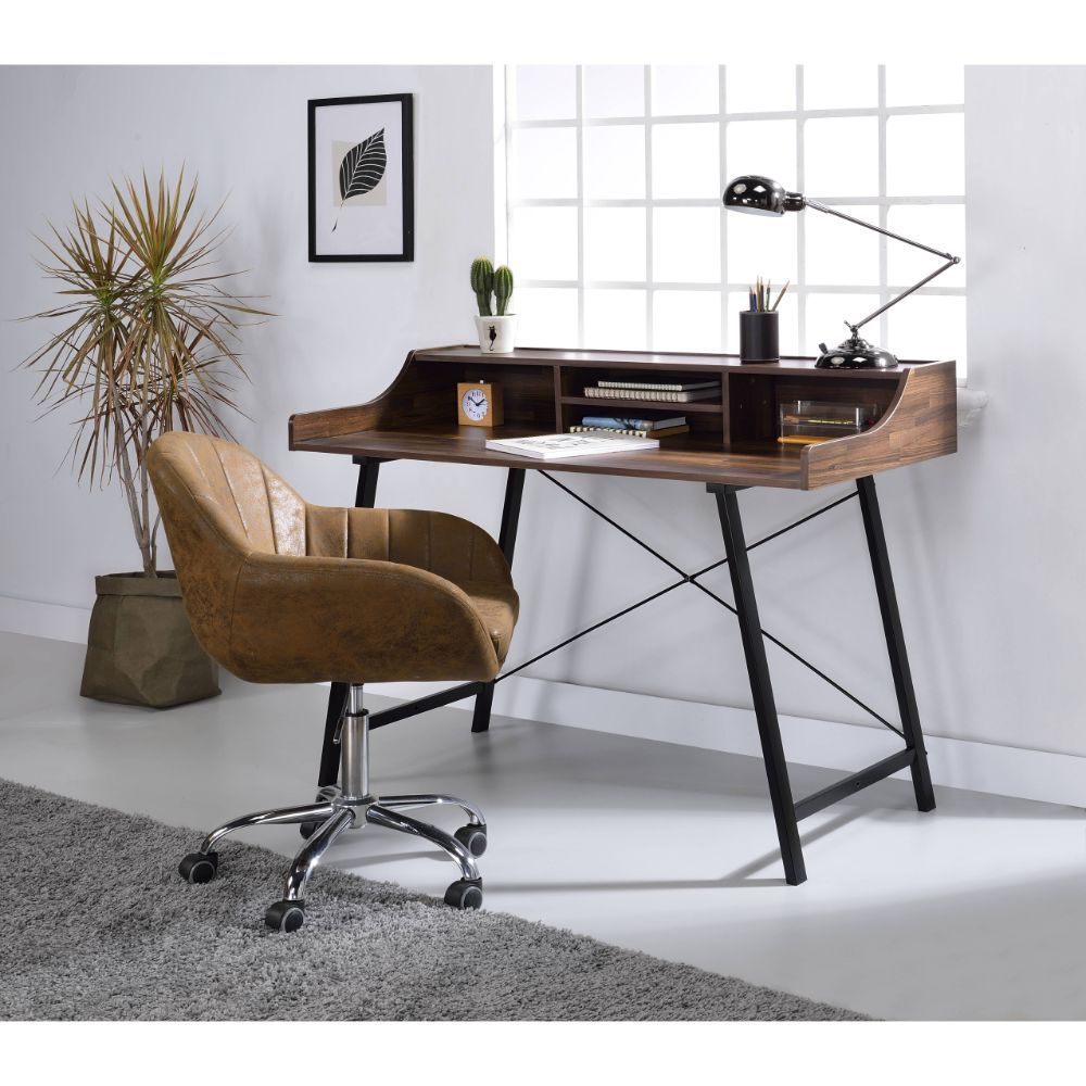ACME Sange - Desk - Walnut & Black | Meri Furniture