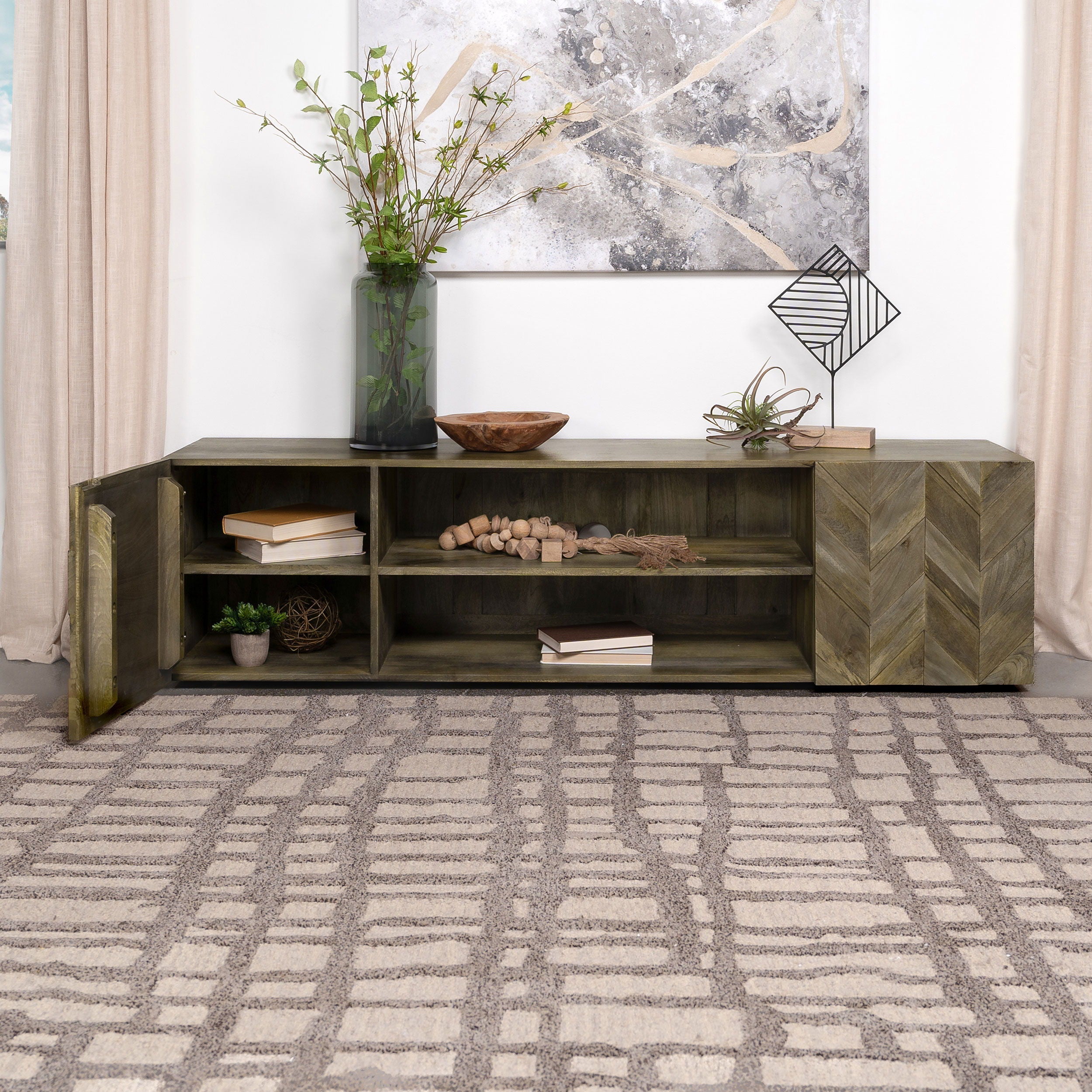 Coaster Fine Furniture Keese - 2 Door Wood TV Stand Media Console - Mango Brown | Meri Furniture