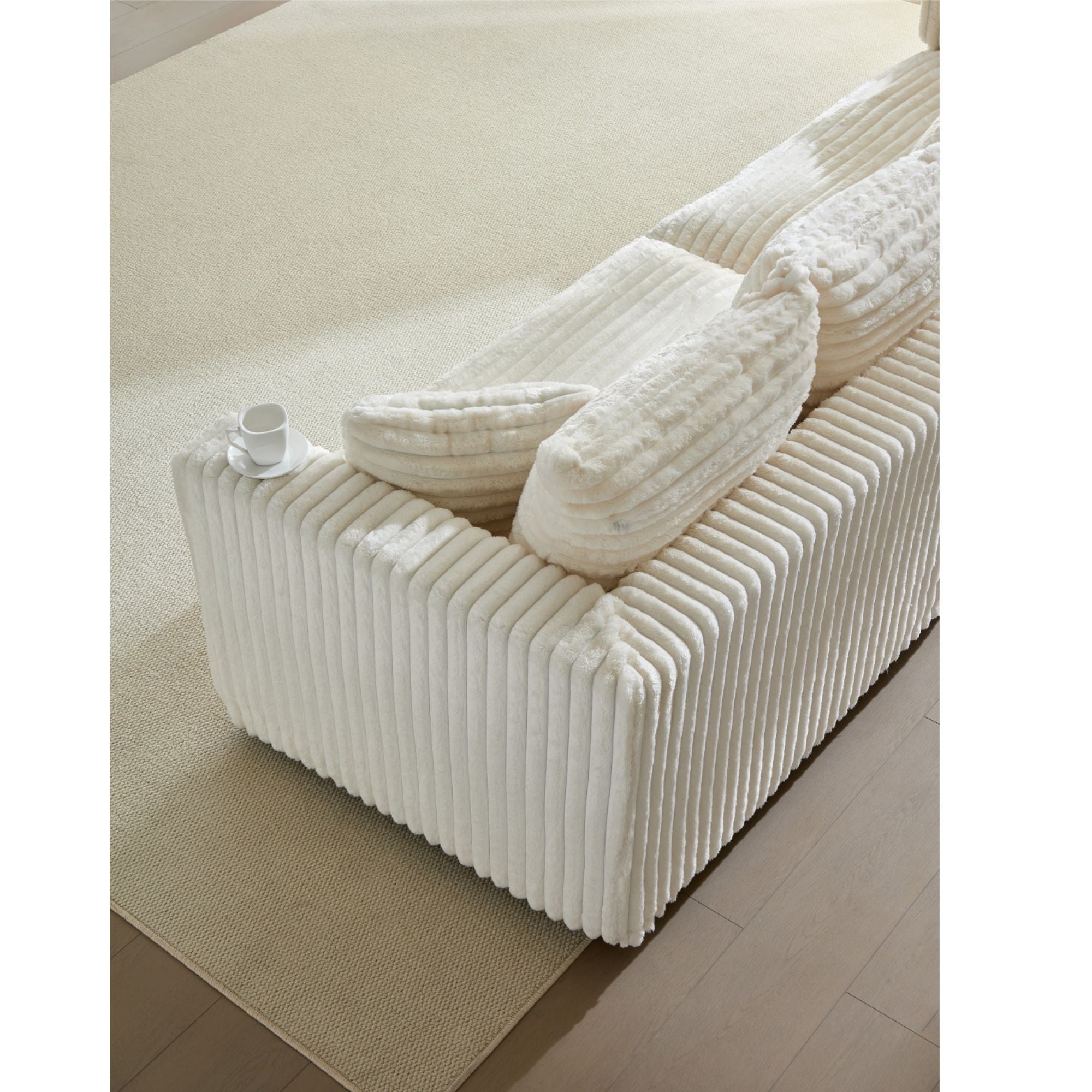 Modern Comfy Upholstered 4 Seat Sofa Cloud Couch,Deep Seat With Soft Pillows