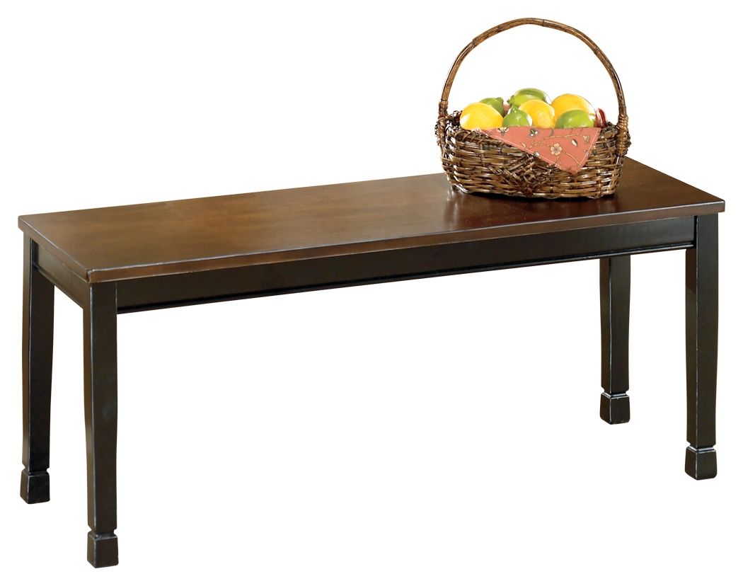 Signature Design by Ashley® Owingsville - Black / Brown - Large Dining Room Bench | Meri Furniture