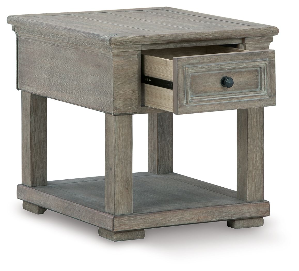 Ashley Furniture Moreshire - Bisque - Rectangular End Table | Meri Furniture