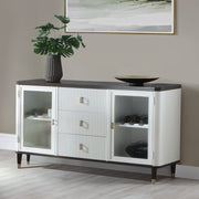 ACME Carena - Server - White & Brown Finish | Meri Furniture