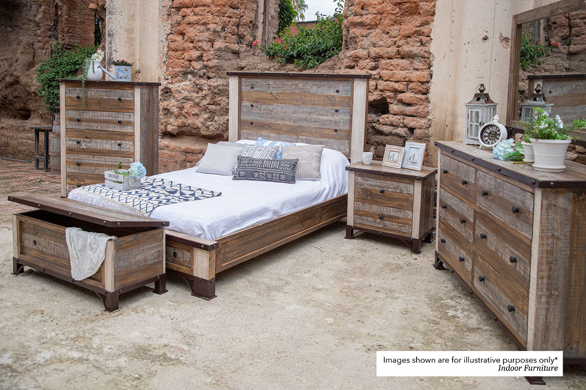 International Furniture Direct Antique - Dresser With 6 Drawers - Multicolor | Meri Furniture