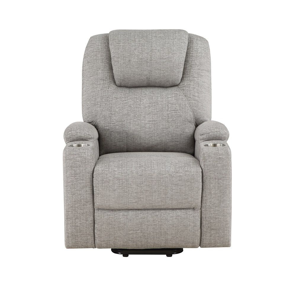 Seat Construction: Pocket Coil Tight Seat & Back Cushion Power Lift 2 Cup Holders Included Cushion Thickness: 6"