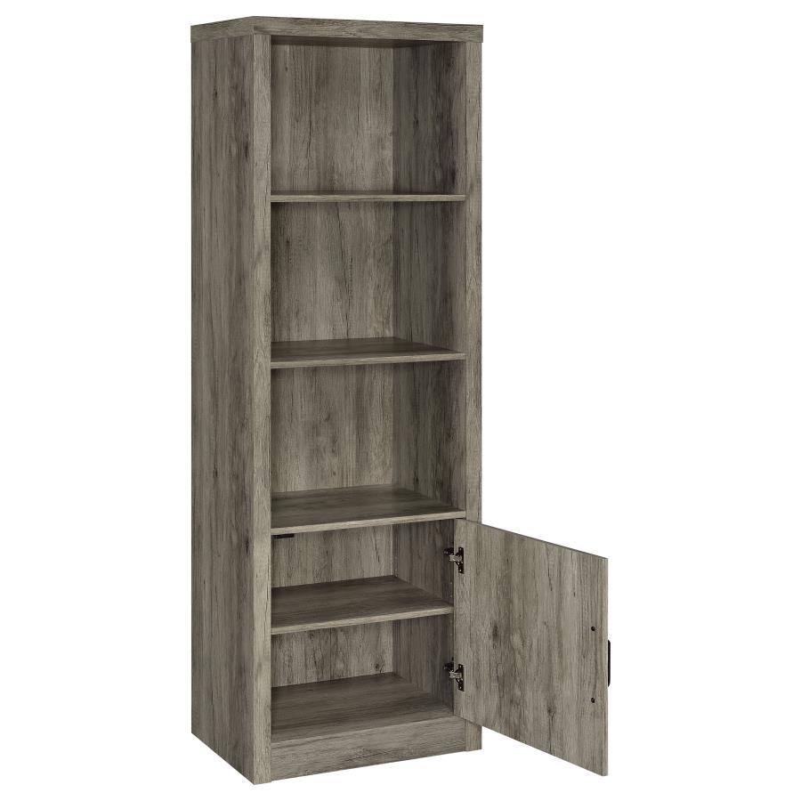 Coaster Fine Furniture Burke - 3-Shelf Engineered Wood Media Tower - Gray Driftwood | Meri Furniture