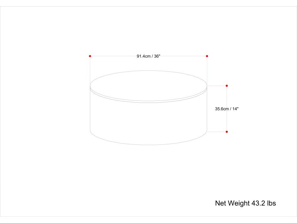 Millbury - Drum Coffee Table - Natural