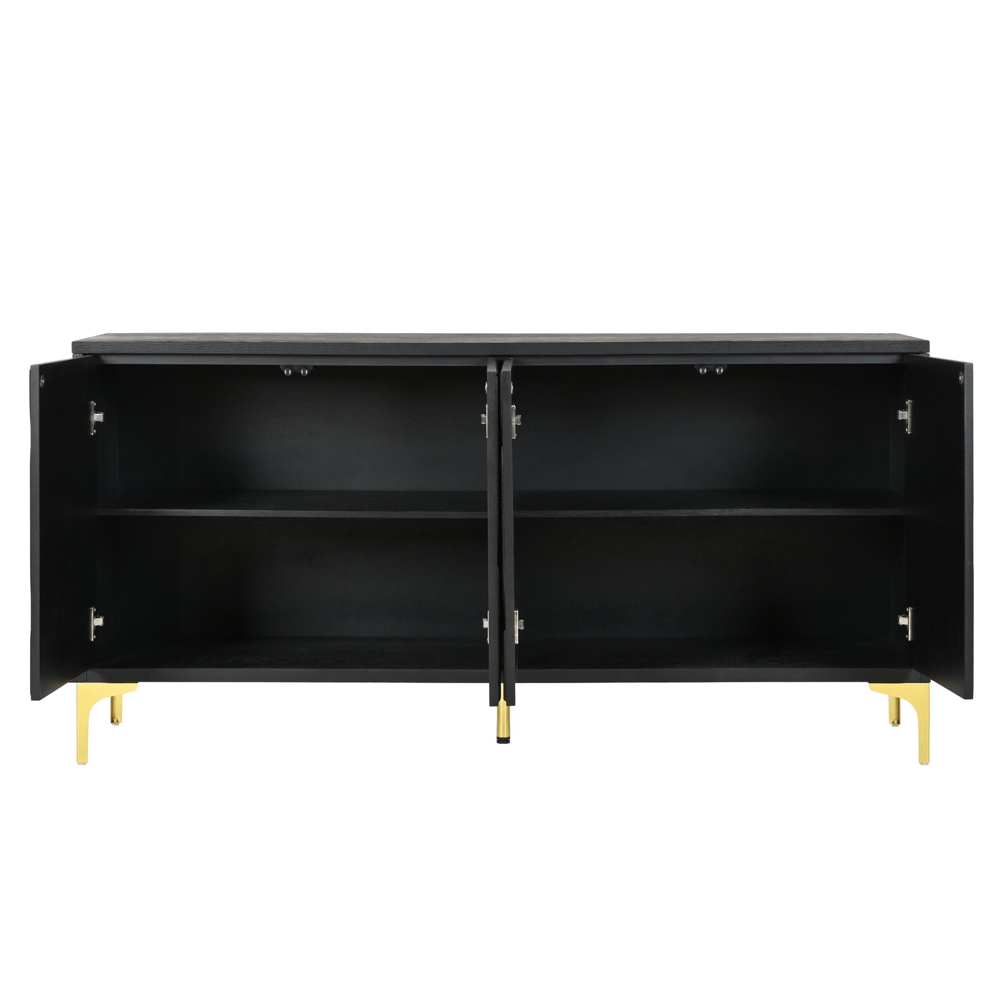 Modern Sideboard Buffet Cabinet With Handleless Press To Open Design With 4 Doors