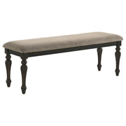 Coaster Fine Furniture Bridget - Fabric Upholstered Dining Bench - Stone And Charcoal | Meri Furniture