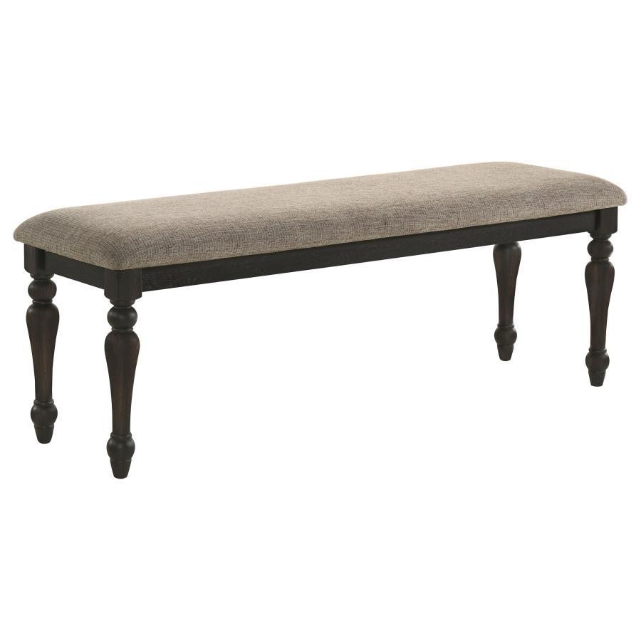 Coaster Fine Furniture Bridget - Fabric Upholstered Dining Bench - Stone And Charcoal | Meri Furniture