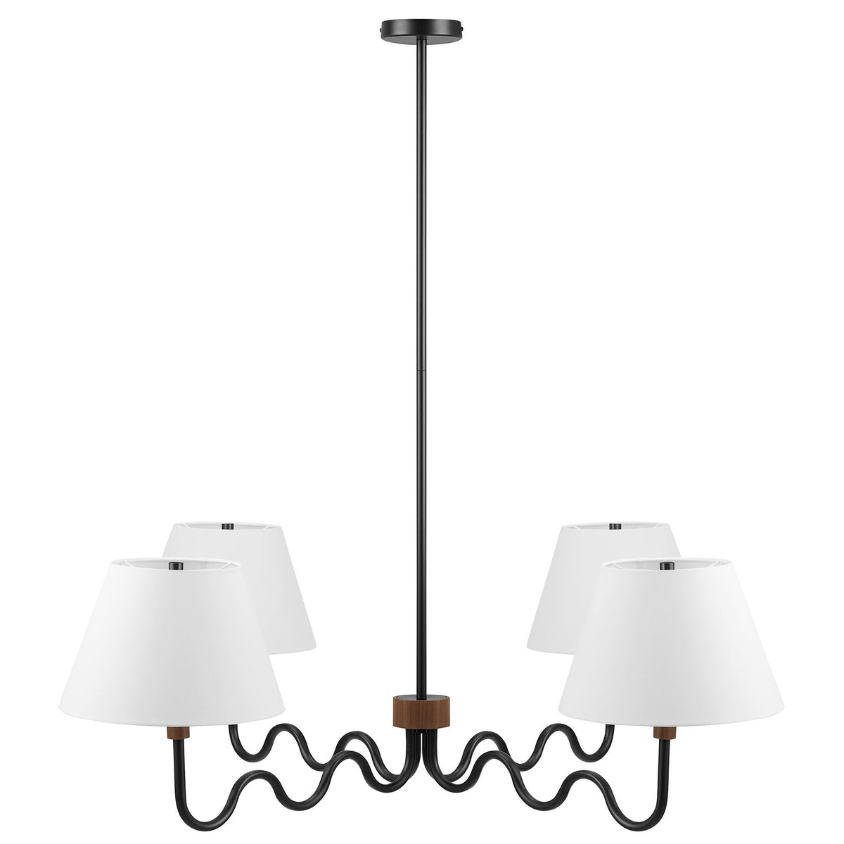Sunlit Squiggle 4-Arm Pendant Light by Modway
