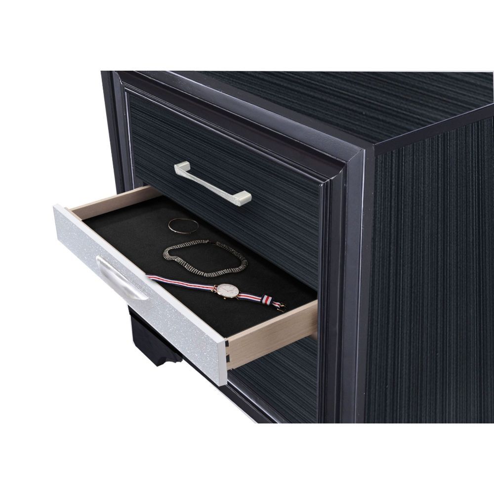 ACME The Naima nightstand offers a sophisticated look, clean lines and contemporary style. | Meri Furniture