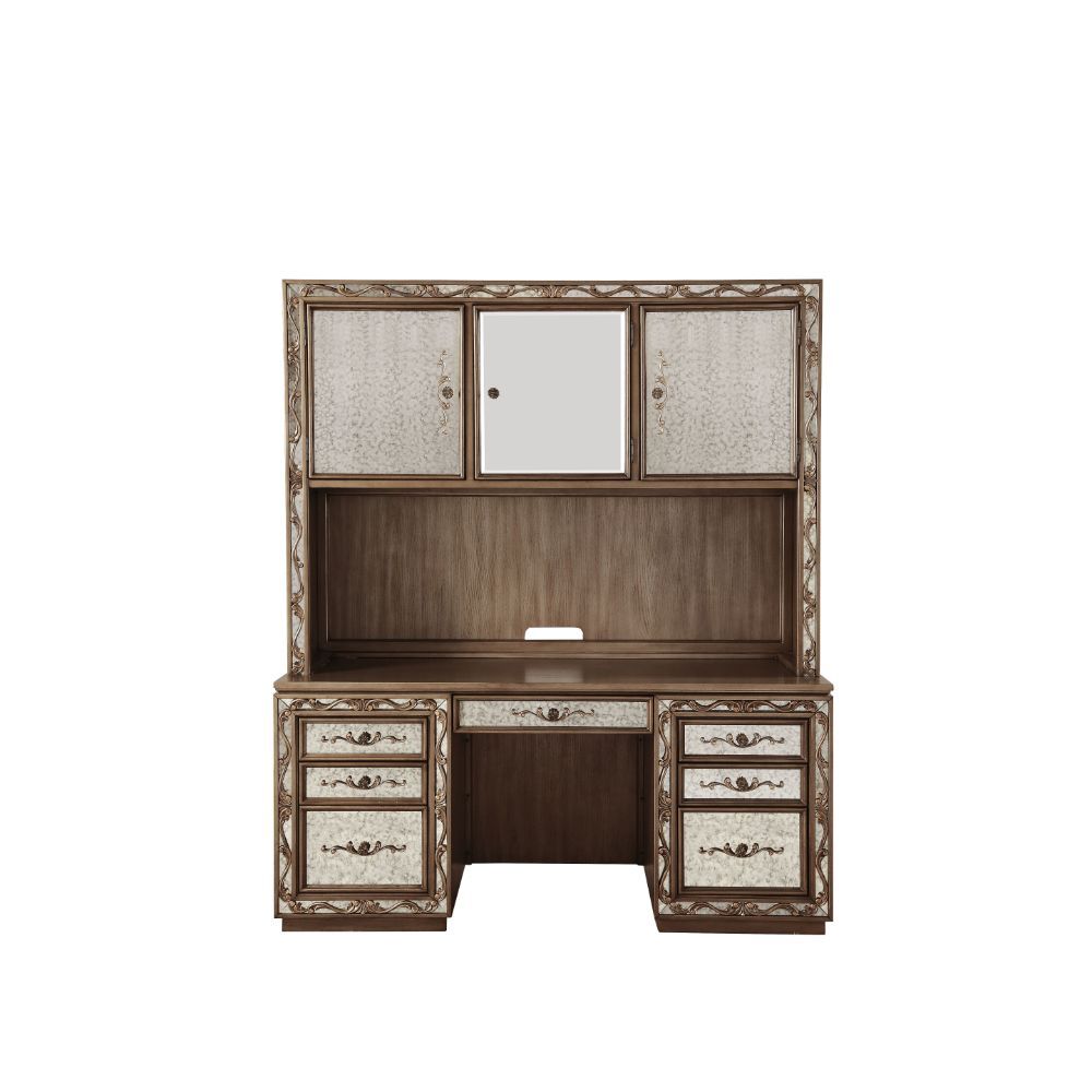 ACME Orianne - Desk - Antique Gold | Meri Furniture
