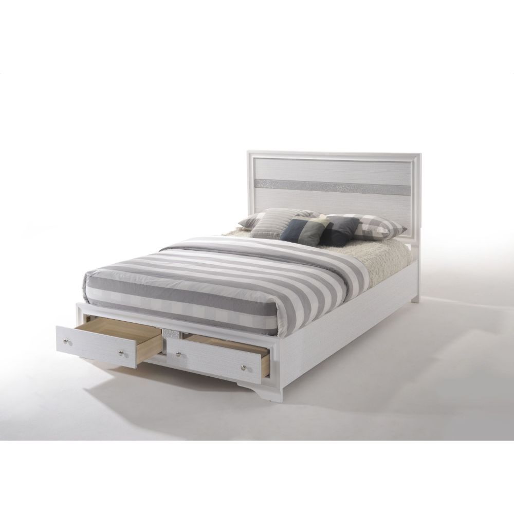 ACME Naima collection not only has casual-look with rich finish, but also has sparkling acrylic panel to take a contemporary design to a new level. | Meri Furniture