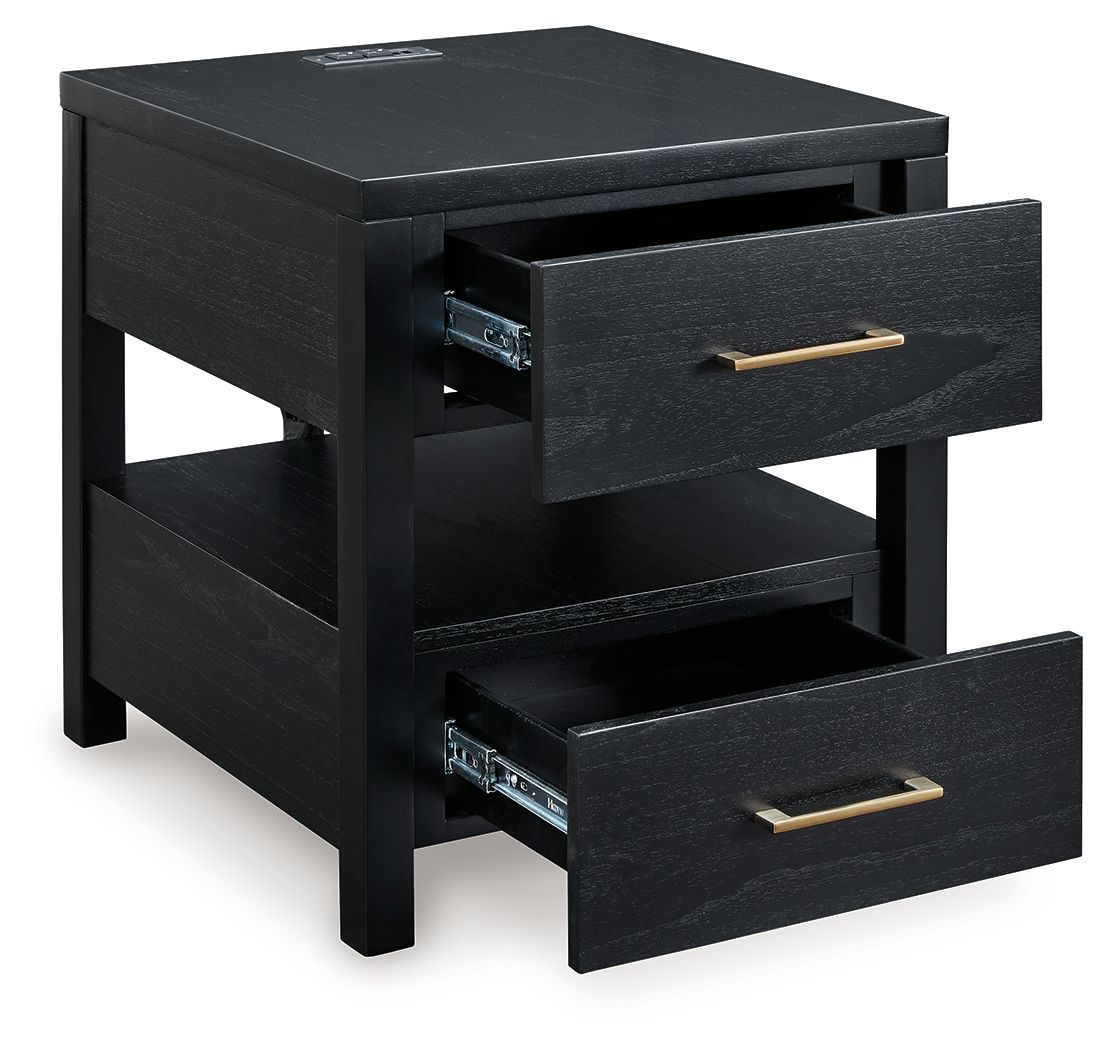 Signature Design by Ashley® Winbardi - Black - Rectangular End Table | Meri Furniture