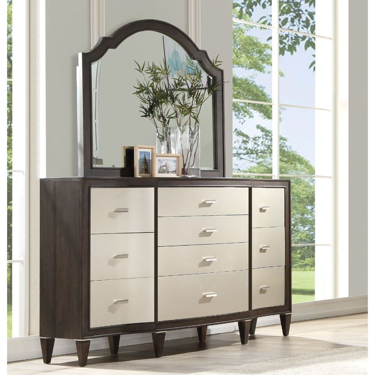 ACME Peregrine - Mirror - Walnut | Meri Furniture
