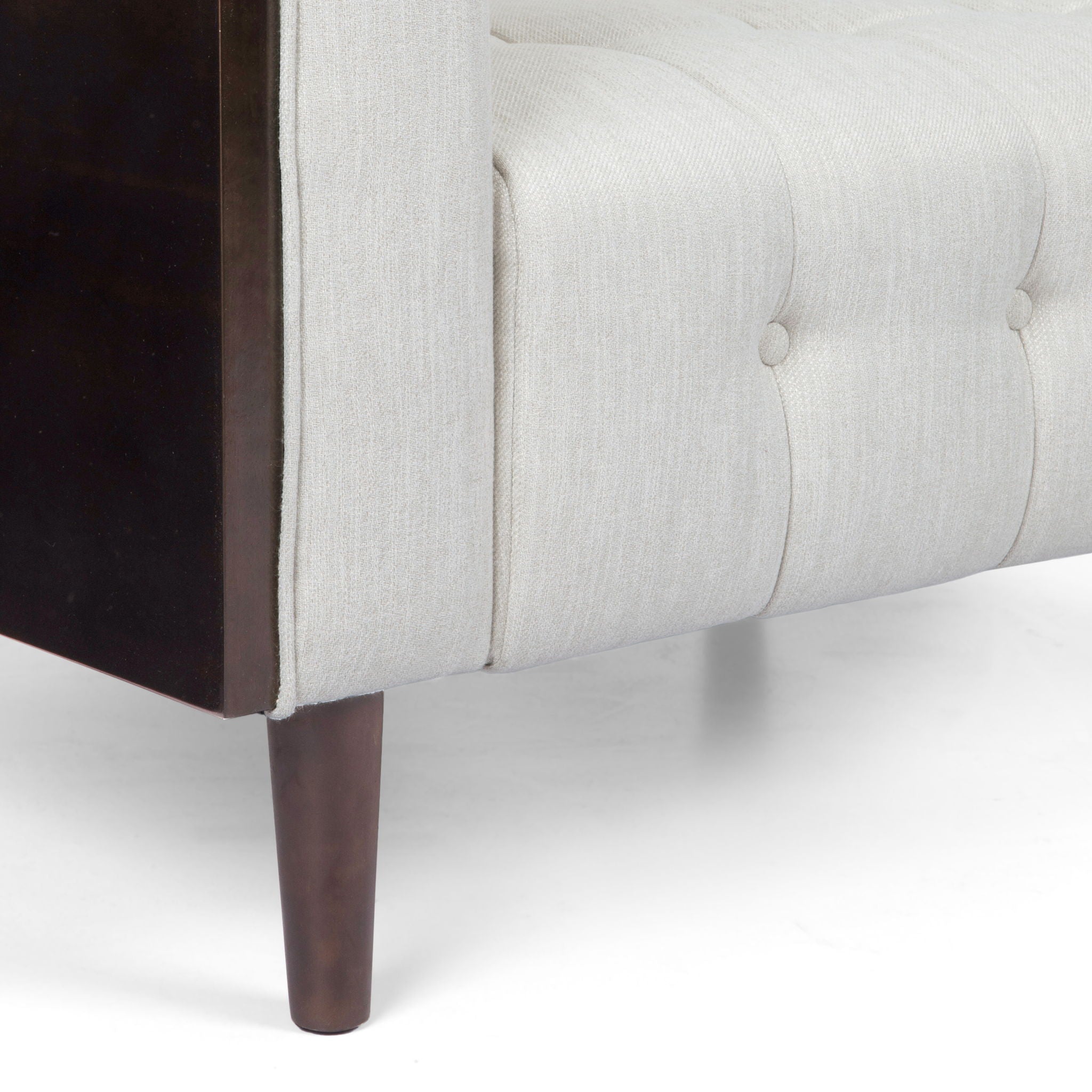 Contemporary Mid-Century Charm 3 Seater Sofa With Button Tufted Waffle Stitching