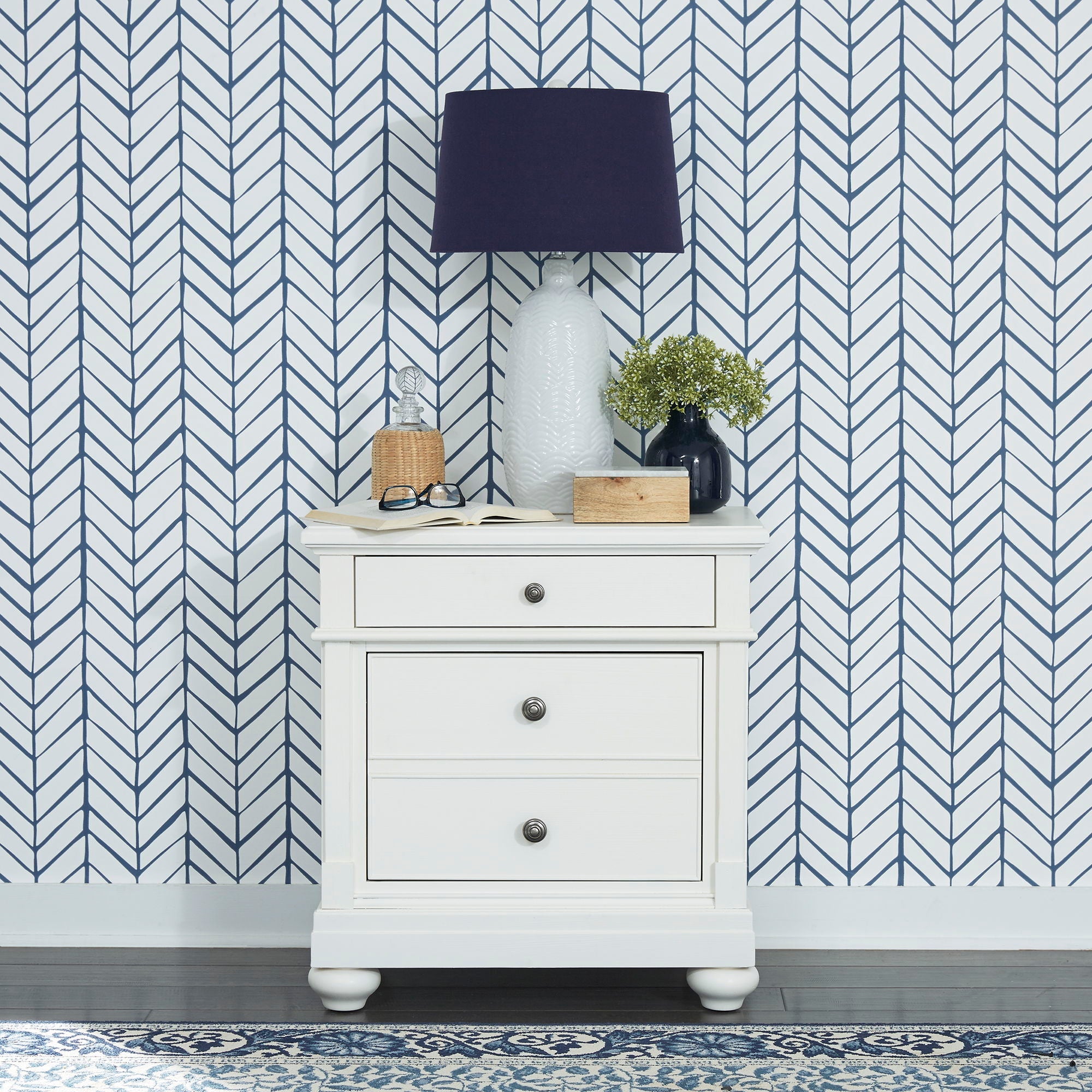 Liberty Furniture Harbor View - 2 Drawer Nightstand - White | Meri Furniture