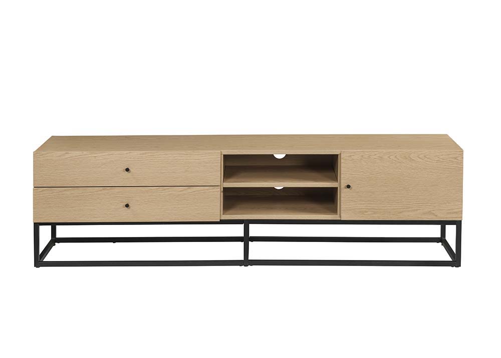 ACME Isha - TV Stand - Oak Finish | Meri Furniture