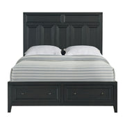 Storage Bed With Panel Headboard And Spacious Footboard Drawers
