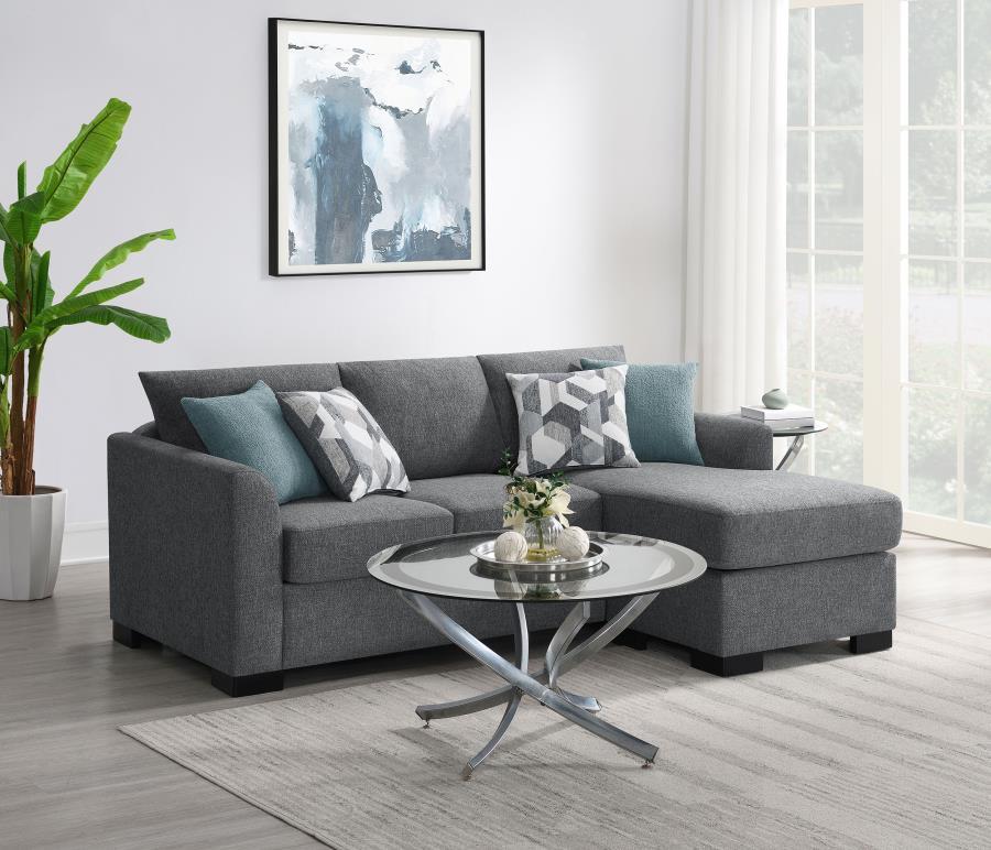 Coaster Fine Furniture Storey - Upholstered Sleeper Sectional Chaise Sofa | Meri Furniture