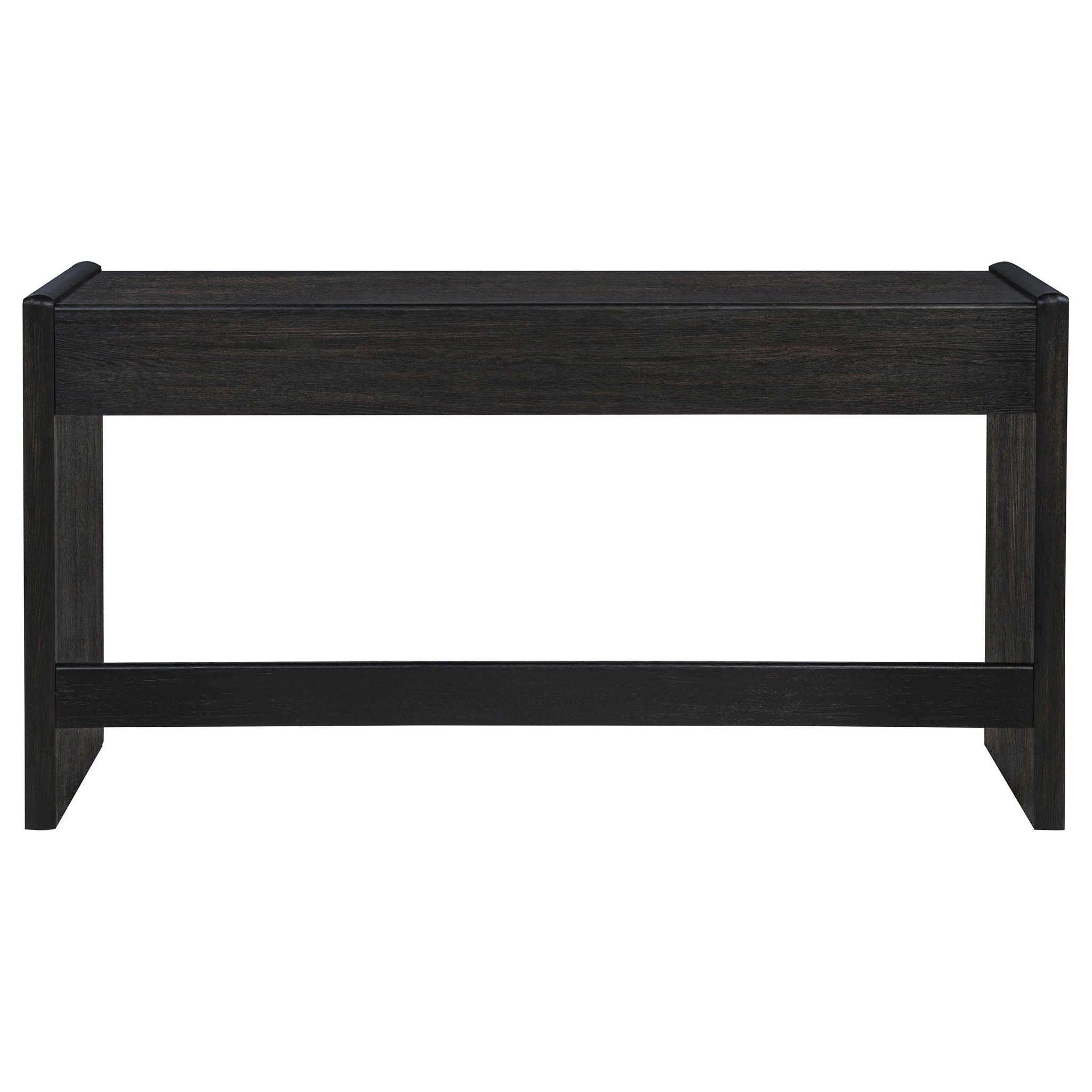 Leandro 2-drawer Home Office Writing Desk Burnished Black