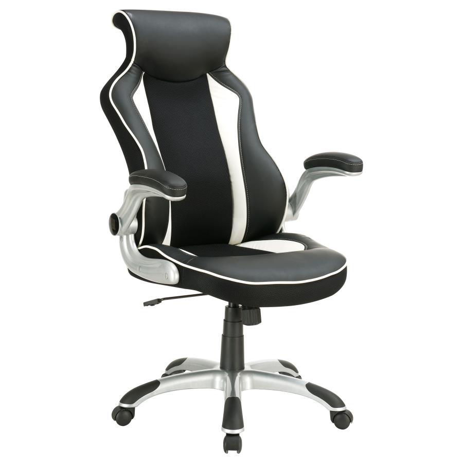 Coaster Fine Furniture Dustin - Upholstered Adjustable Home Office Desk Chair - Black | Meri Furniture