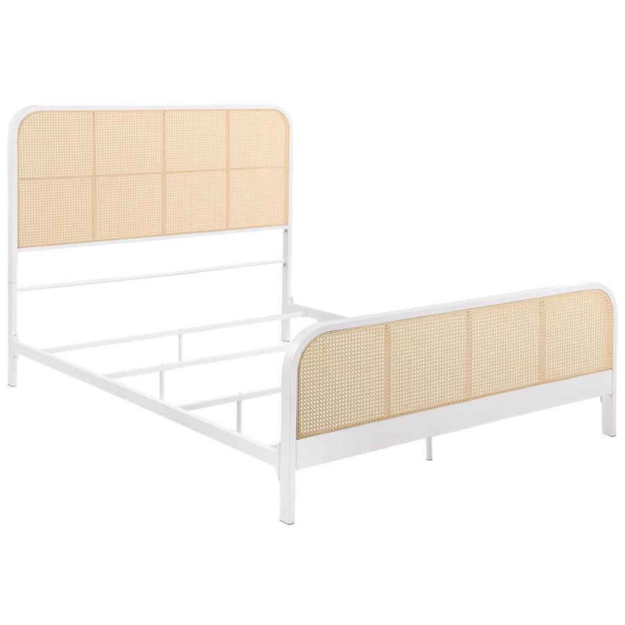 Coaster Fine Furniture Lanewood - Open Cane Rattan Metal Bed | Meri Furniture