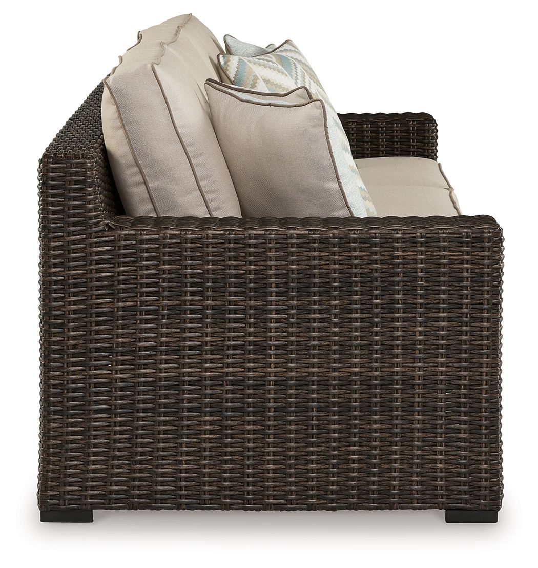 Signature Design by Ashley® Coastline Bay - Brown - Sofa With Cushion | Meri Furniture