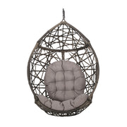 Marlin Hanging Egg Chair Basket With Teardrop Design - Gray