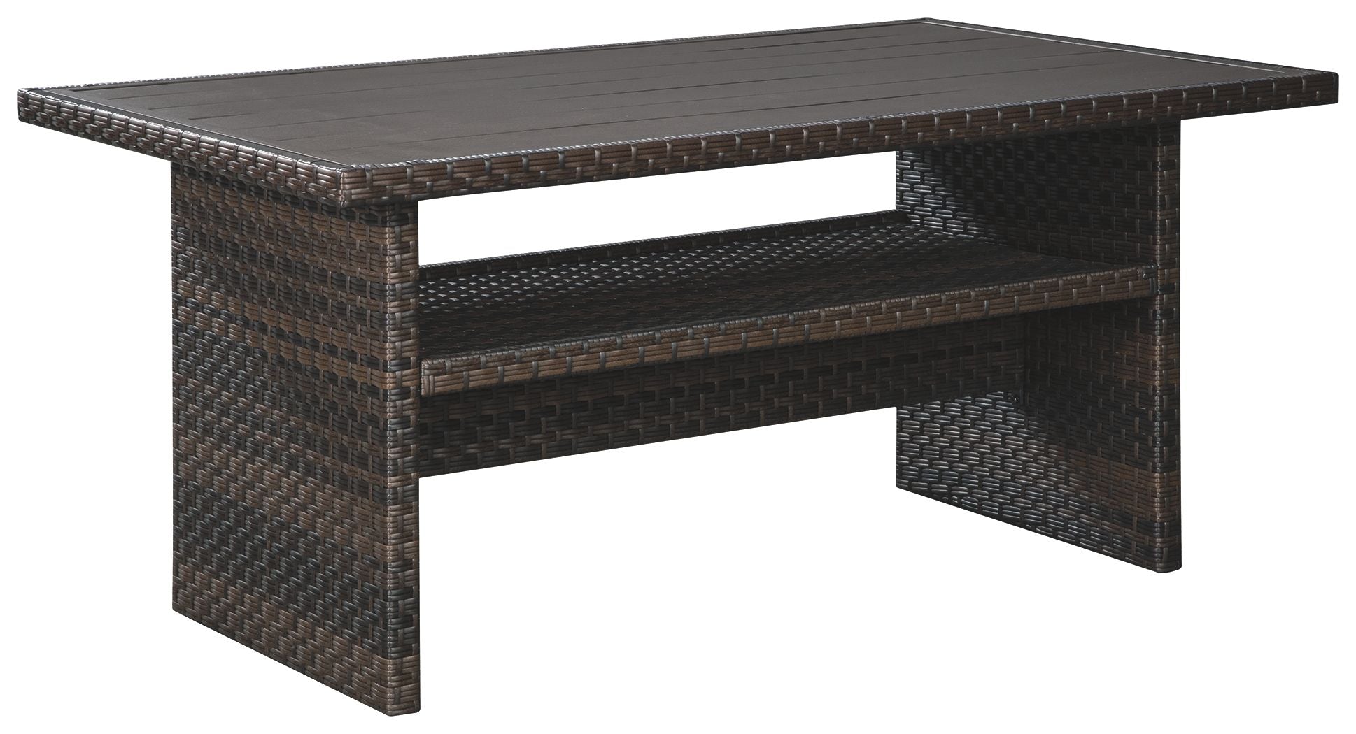 Ashley Furniture Easy - Dark Brown / Beige - Rect Multi-use Table | Meri Furniture