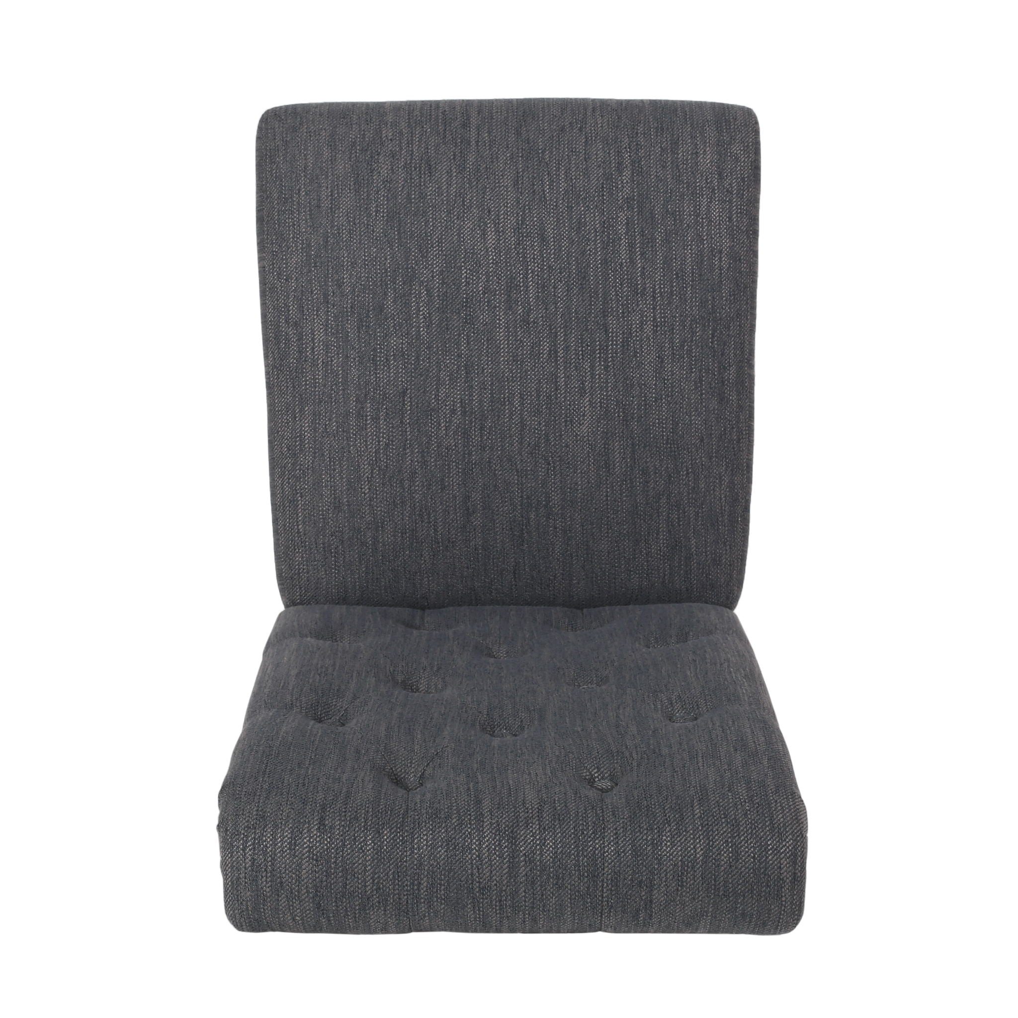 Contemporary Dining Chair (Set of 2) With Button Tufted Design - Charcoal