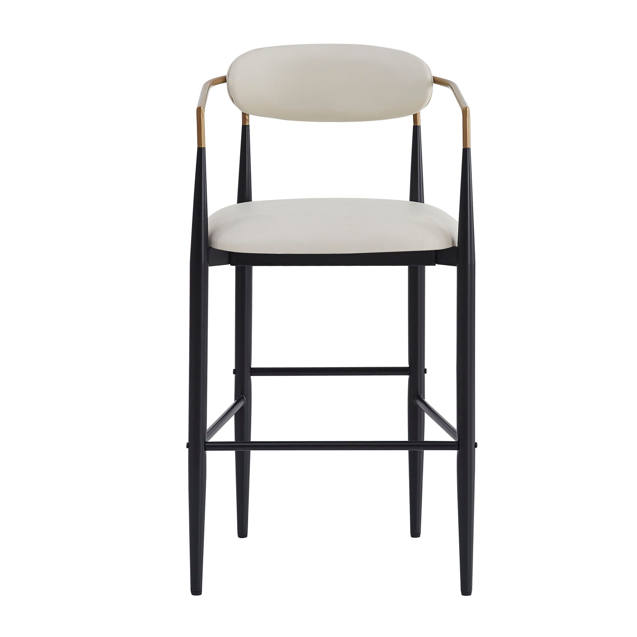 Upholstered Barstools With Back For Kitchen (Set of 2)