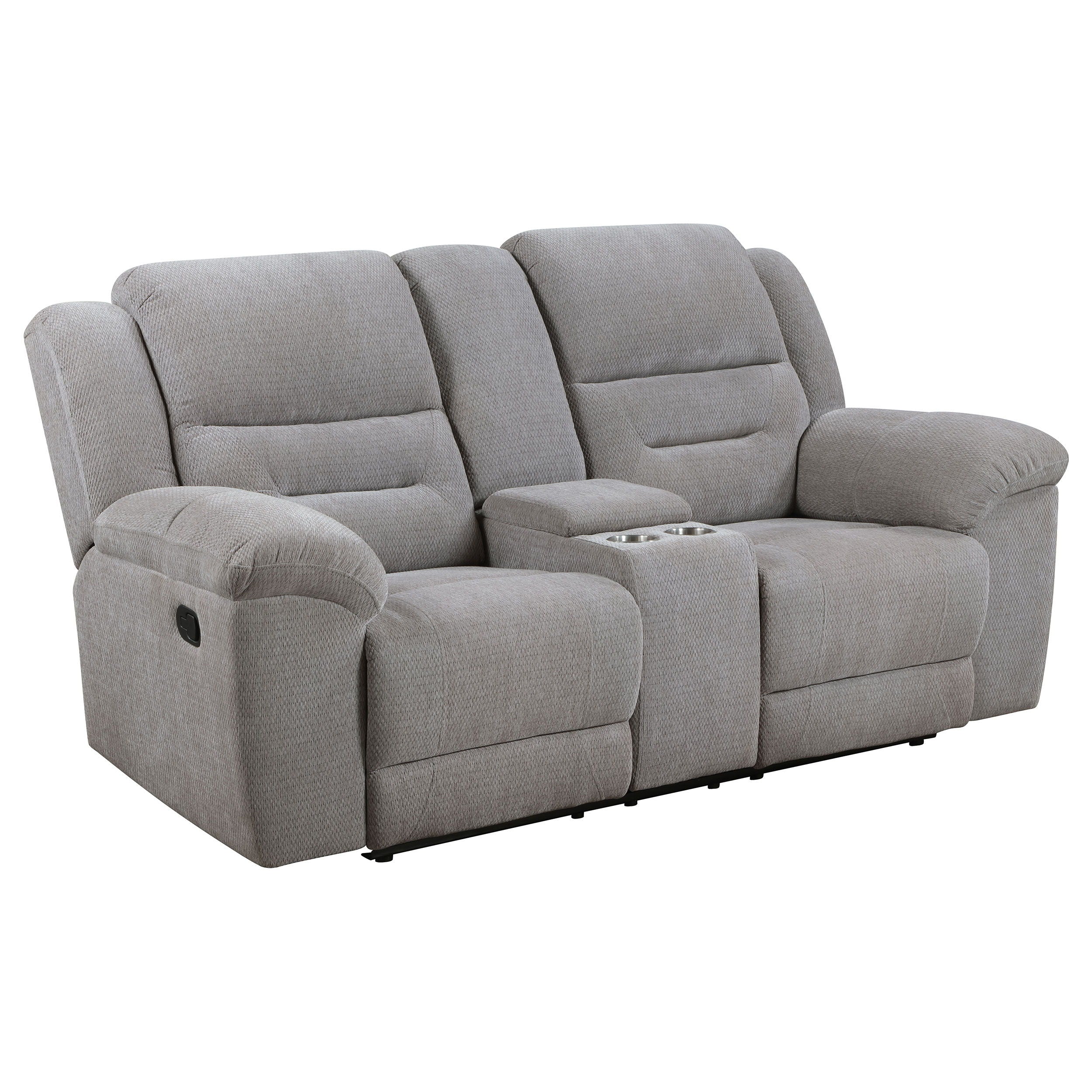 Coaster Fine Furniture Gilson - Chenille Upholstered Reclining Loveseat - Gray | Meri Furniture