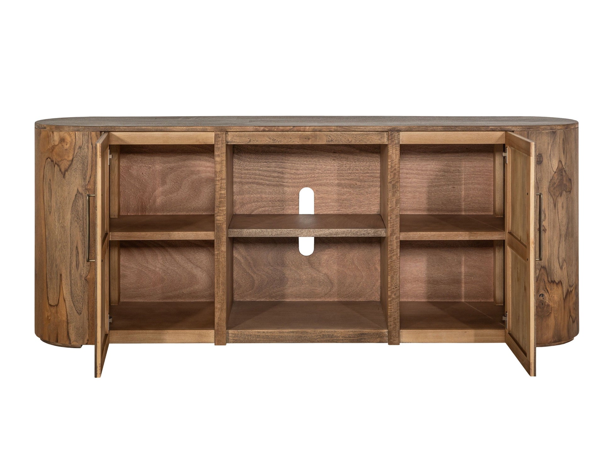 International Furniture Direct Balam - TV Stand - Brown | Meri Furniture