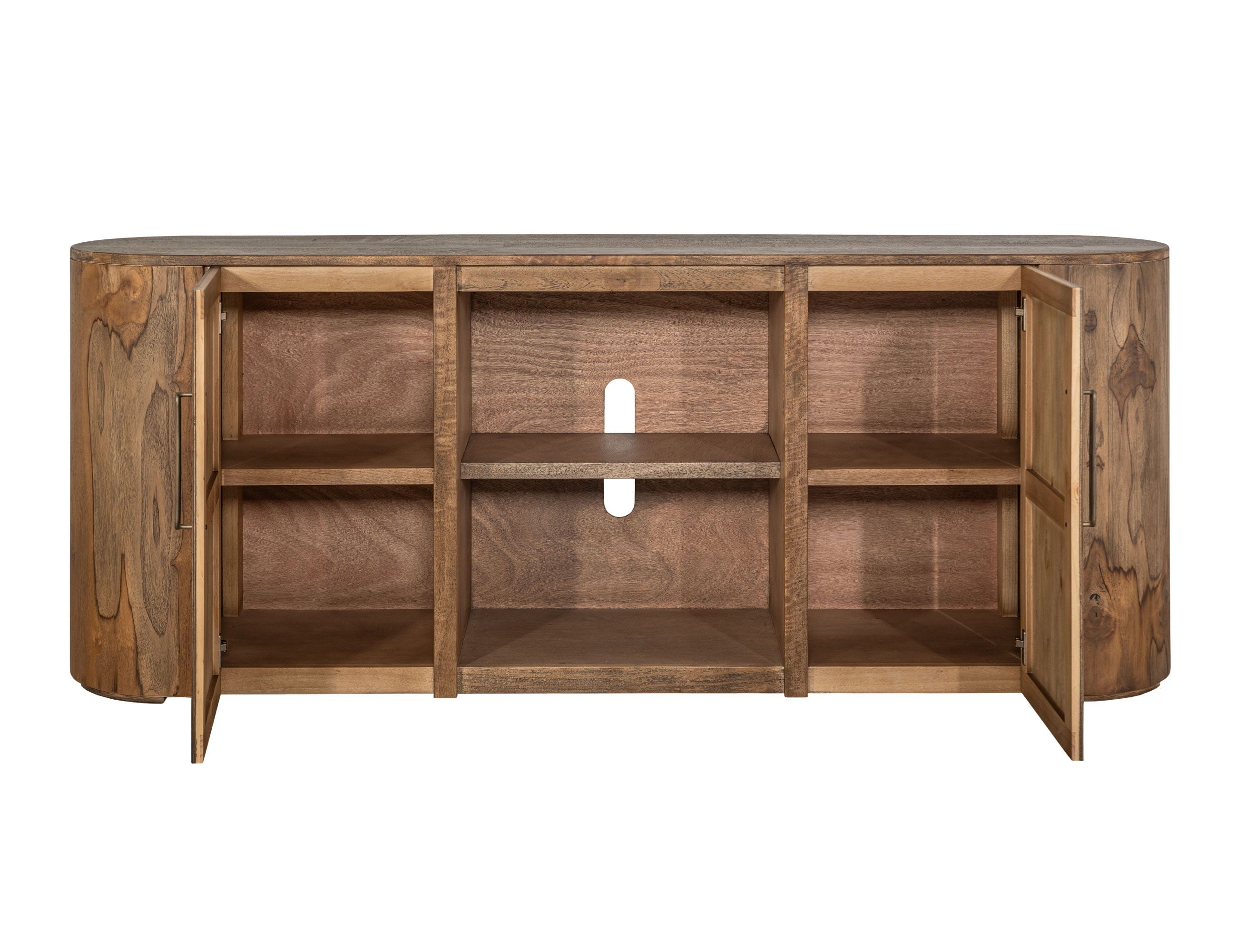 International Furniture Direct Balam - TV Stand - Brown | Meri Furniture