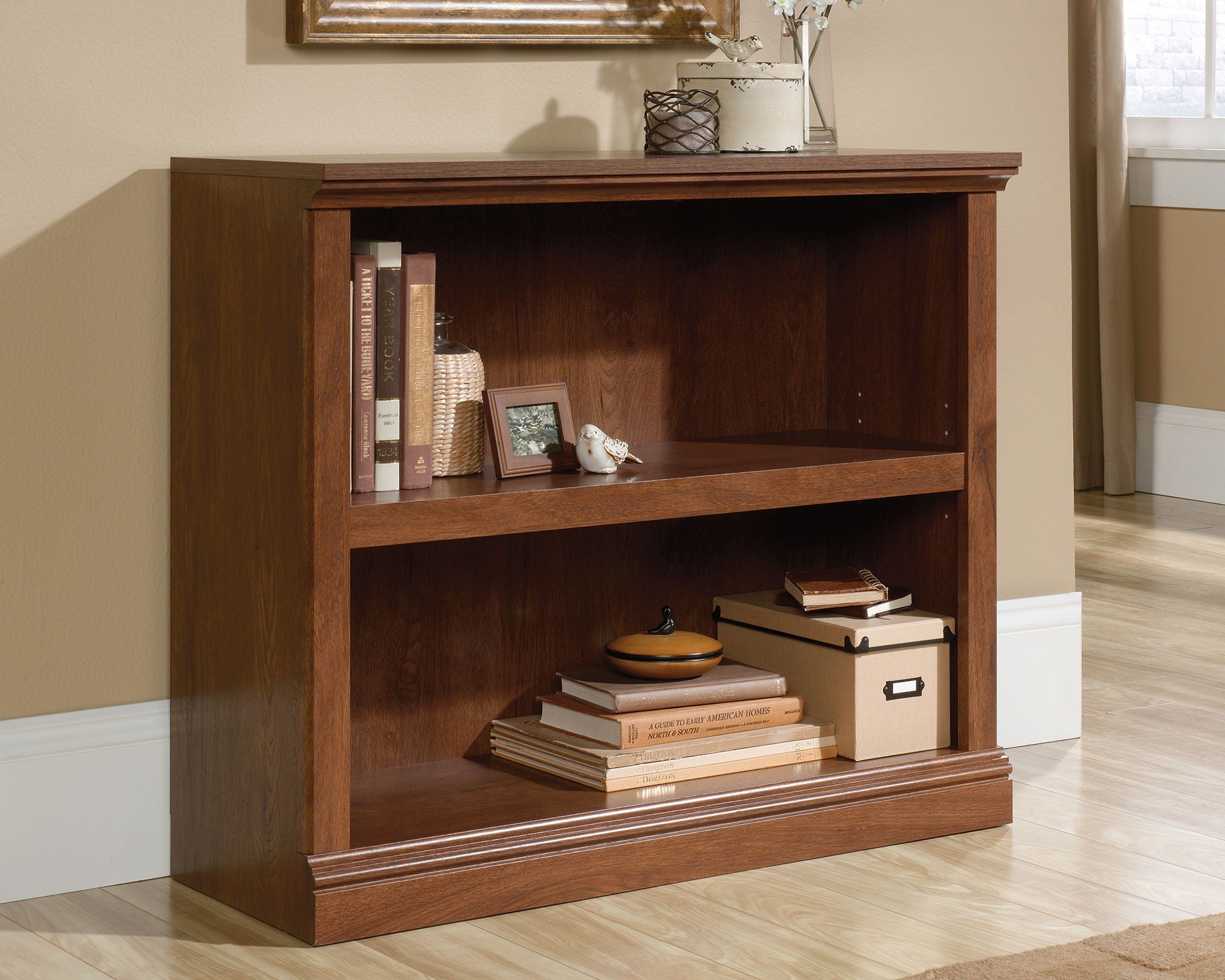 2-Shelf Bookcase Oiled Oak