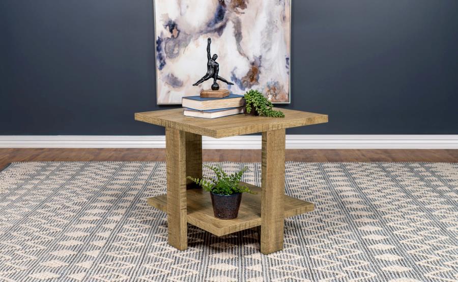 Coaster Fine Furniture Dawn - Square Engineered Wood End Table - Mango Brown | Meri Furniture