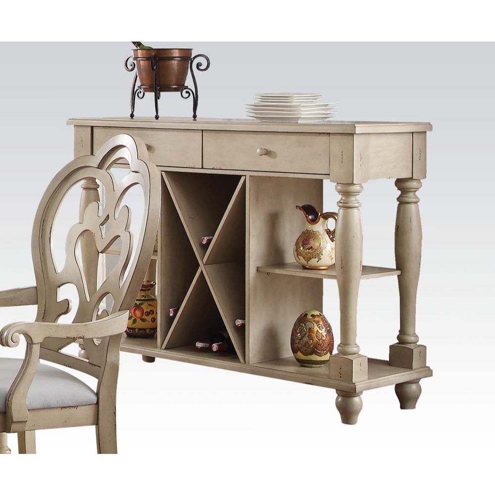 ACME Abelin - Server - Antique White | Meri Furniture