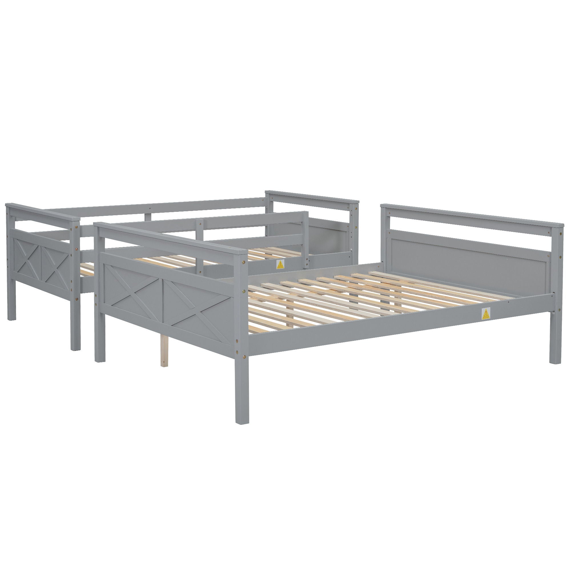 Bunk Bed With Ladder And Safety Guardrail