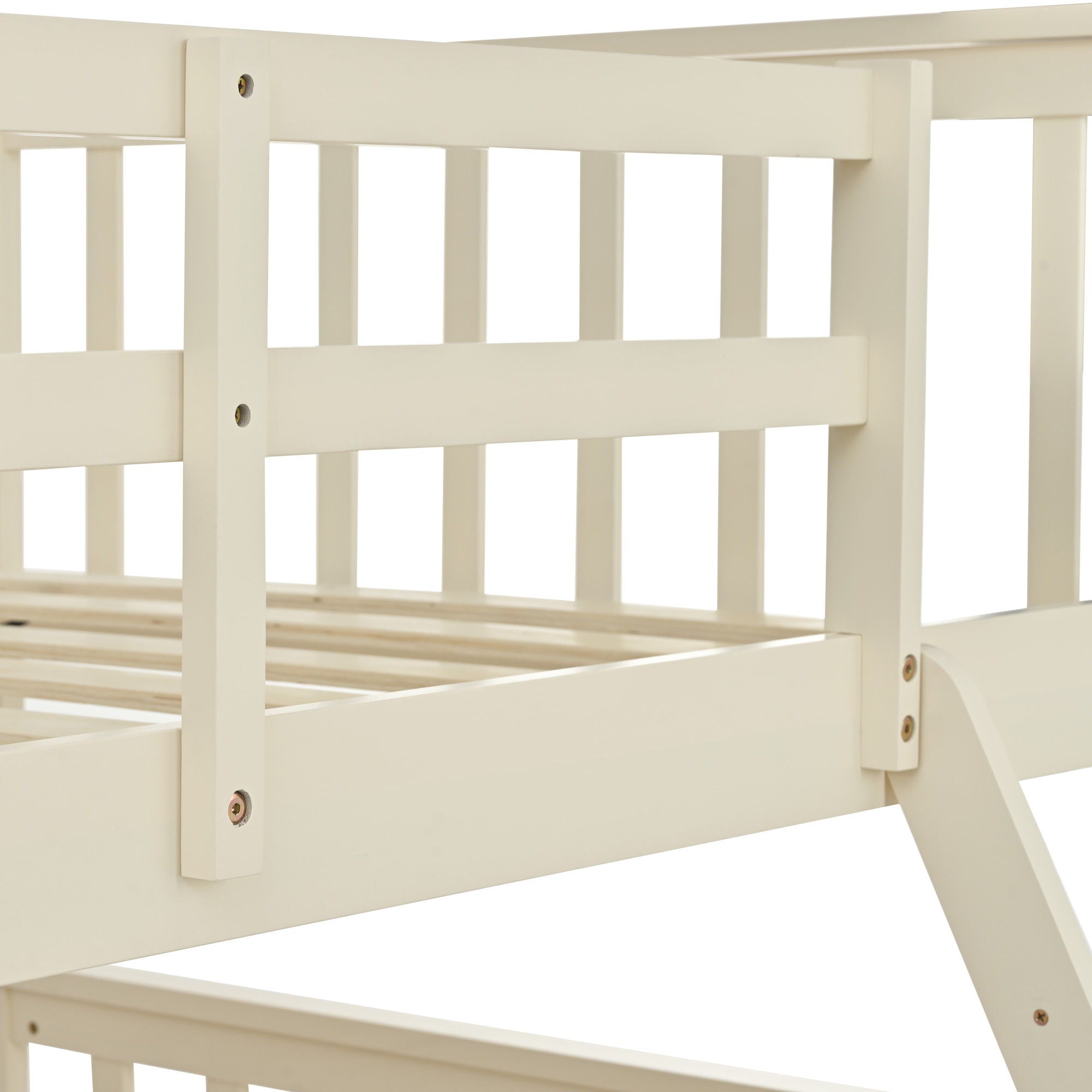 Bunk Bed With Ladder, And Safety Guard Rails