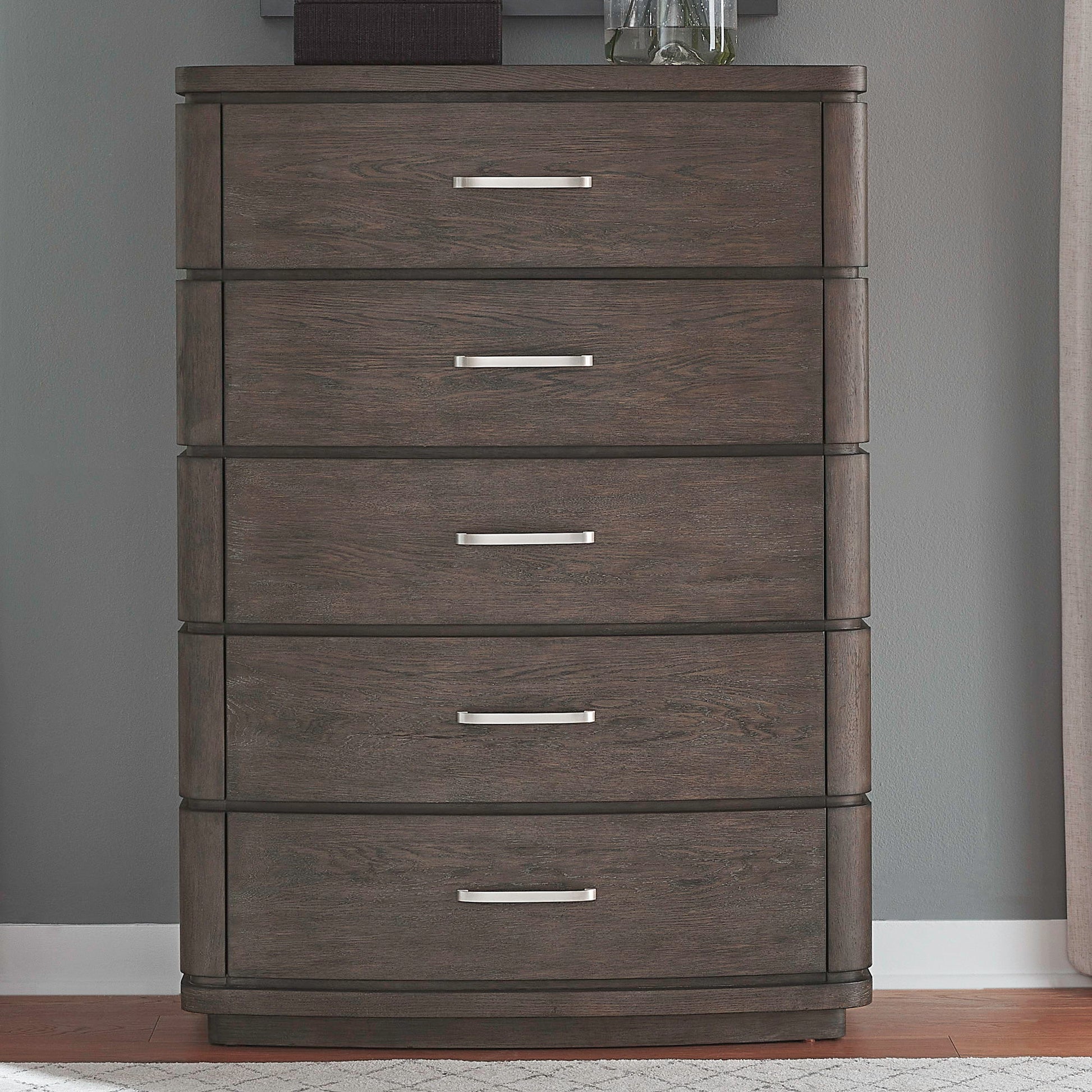 Liberty Furniture Cascade Falls - 5 Drawer Chest - Satin Espresso | Meri Furniture