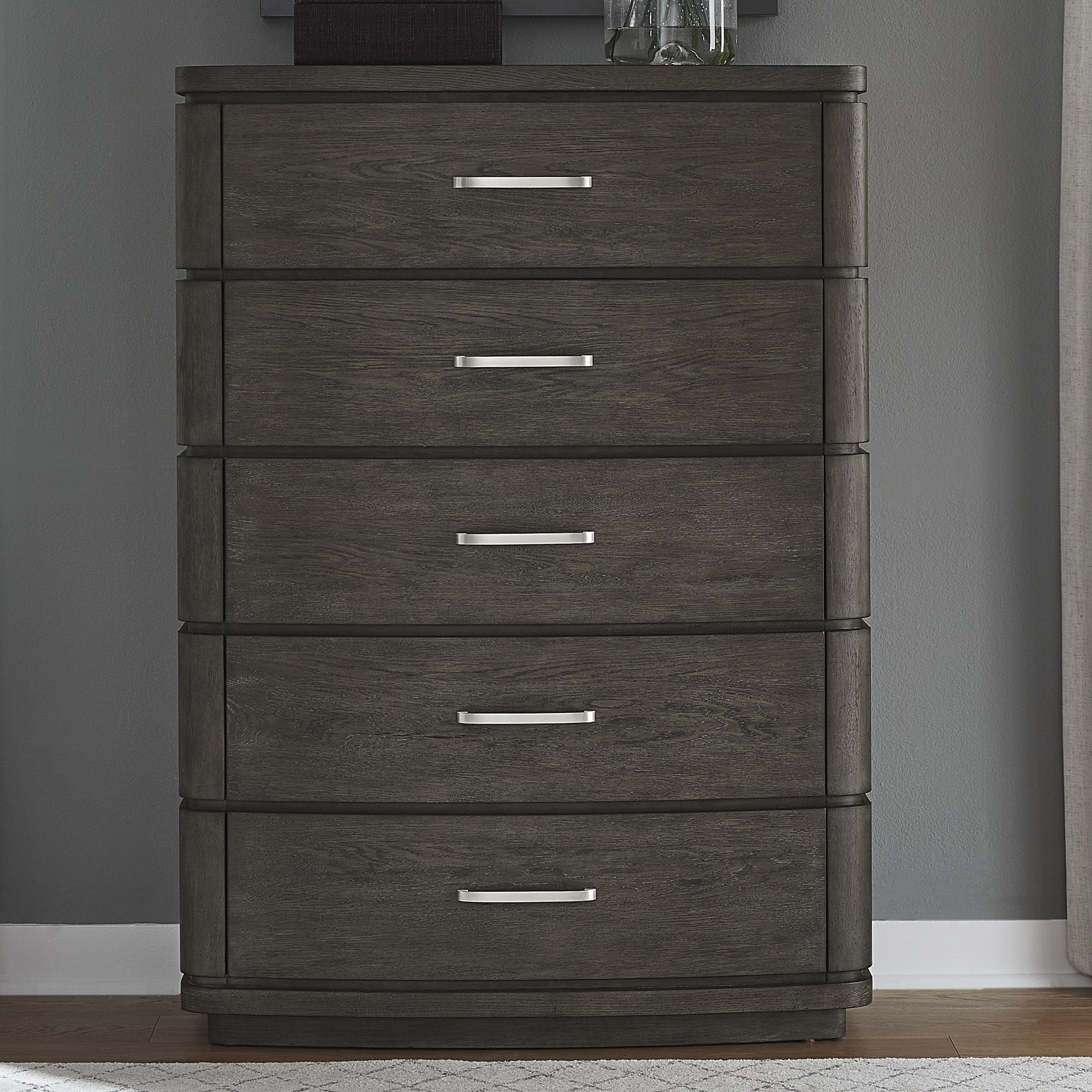 Liberty Furniture Cascade Falls - 5 Drawer Chest - Satin Espresso | Meri Furniture